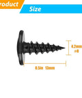 Close-up of 180 Piece Tough As Nails Bundle Of Black Carbon Steel Self Tapping Screw, size #8 x 1/2 inch.