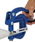 Hand using Heavy Duty Hand Punch Kit For Sheet Metal Portable Auto Body Rivet Hole Tool with steel sheet in adjustable throat