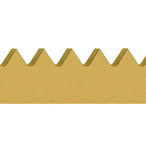 Heavy Duty Carbide Tipped Metal Cutting Blades With Ultra Sharp Edges Designed To Rip Through Steel And Aluminum Like A Badass Setup In A Solid Five Pack close-up of blade edge with serrated tips