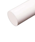 Close-up view of Five Piece PTFE Round Rod Bar Set, 8mm Diameter, 100mm Length, White, for DIY machining and precision
