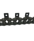 Badass 1.5 Meter Carbon Steel Drive Roller Chain For Machine Transmission And Conveyor Tasks Featuring A Dual Wing Setup Close-up view.