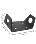 Heavy duty black metal winch mounting plate from Beefy Trailer Hitch Winch Mounting Plates 2 Pack For Off Road ATV And Truck