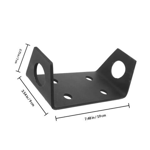 Heavy duty black metal winch mounting plate from Beefy Trailer Hitch Winch Mounting Plates 2 Pack For Off Road ATV And Truck
