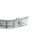 Washing Machine Door Hinge Replacement Part 12338100001462 Durable Silver Metal For Smooth Operation Easy Install No Fuss Quick Bolt On Fix Compatible With Most Front Load Washers Long Lasting Repair Accessory, silver metal hinge close-up