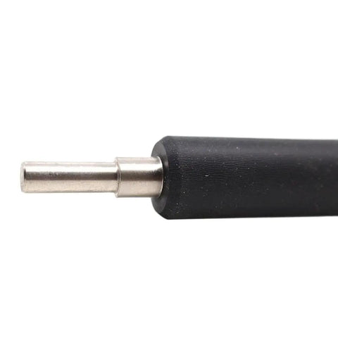 Close-up of Rock Solid Platen Roller for SATO GL408E and GL412E thermal barcode printers, featuring durable rubber material.