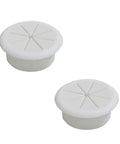 2 Pack White Flexible Desk Cable Grommets With Soft Rubber Edges For Smooth Slinging Of Wires And Zero Clutter Vibe Heavy Duty Abs Plastic.