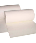High Temperature Ceramic Fiber Paper Roll For Kilns Stoves Furnaces And Glass Fusing One Eighth Inch Thick Forty Eight Inch Wide By Sixty Six Foot Long Super Lightweight Flexible Insulation Gasket Or Liner Chemical And Flame Resistant 2300 Degrees, showing white rolls of ceramic fiber paper.