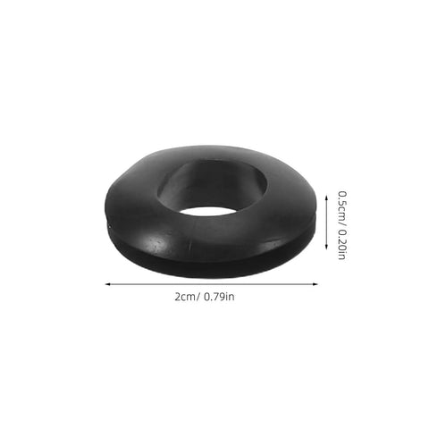 Rubber Wire Harness Grommet Kit With Double Sided Waterproof Seal, 260 Pieces, Easy Install And Precise Fit For Automotive Wiring Harness, DIY Electrical Cable Grommets, Waterproof Cable Gasket Set, black rubber 2cm x 0.5cm