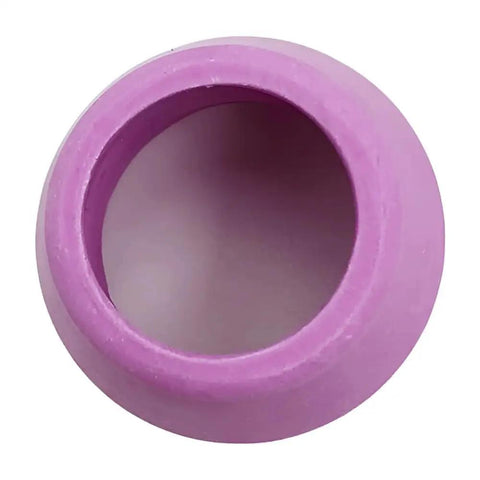High Performance Plasma Cutting Torch Consumables For Ag-60 And Sg-55 With Ceramic Shield Cap Tip Nozzle Set, purple ceramic nozzle detail view.