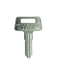 X257 Key Blank Pack For Kawasaki ATV KA23 Nickel Plated Brass 10 Pack Ready To Cut Replacement Keys flat view