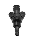 Aluminum Round Pneumatic Manifold Kit With Three 3/8 Inch Steel Automotive Couplers And One 3/8 Inch Steel Plug Preassembled