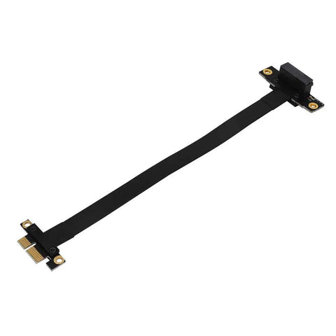 Top Shelf Pci Express 1x Extension Cable Featuring Genuine Gold Fingers And Ultra Slim Flex Design to dodge case jam, 24cm size.