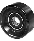 Hayden Automotive black metal idler pulley with inner bearing bore for 1 inch belt