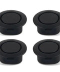 Four Pack Radar Sensor Plug Caps For Chevrolet Volt Bolt And Blazer EV, tough plastic, snap-fit design, black color.