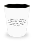 RC Planes Gift Ceramic Shot Glass For Aircraft Fans And RC Enthusiasts with pilot quote printed on white ceramic cup