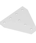 Seven Hole Aluminum Joining Plate Connector For Frames Tables Beds Shelves 5 Pack Heavy Duty Aluminum Alloy With Silver White Oxidation Finish
