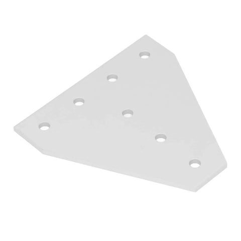Seven Hole Aluminum Joining Plate Connector For Frames Tables Beds Shelves 5 Pack Heavy Duty Aluminum Alloy With Silver White Oxidation Finish