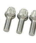 12x1.75 Ball Seat Tuner Lug Bolts With Wheel Security Locks Chrome Heat Treated 24mm Shank 17mm Hex Socket Key Adapter Included 4 Pack