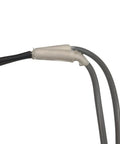 Close-up of Durable Silicone Drain Heater With Metal Braided Cable For Ice Proof Drains in Kitchen and Bath, showing connections.