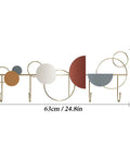 Premium Heavy Duty Wall Mounted Coat Hooks Sleek Wrought Iron Metal Rack For Entryway Bedroom And Hallway Home Storage with geometric design.