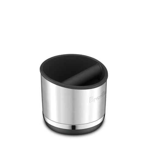 Breville BEA501BSS knock box, brushed stainless steel, 10-puck capacity, espresso machine accessory