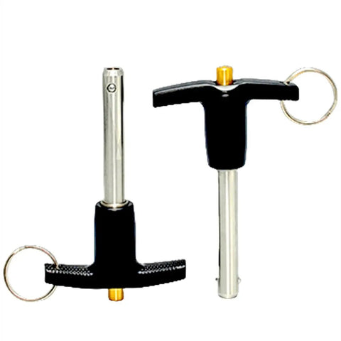 Stainless Steel T Handle Quick Release Pin With Lanyard Cable, Push Button Safety Lock Pin, 1/4 to 1/2 inch dia, durable 304 stainless