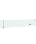 Glass Wind Guard For Fire Pit 38 X 10.5 X 6 Inches, Rectangular Tempered Shield 0.3 Inch Thick