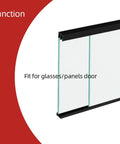 Sliding Door Track Kit For One Quarter Inch Thick Panels, U Channel Rubber For Sliding Cabinet And Closet Doors, Black, 4 Feet
