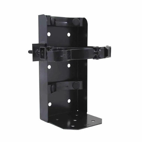Heavy Duty 5 Inch Diameter Vehicle Fire Extinguisher Bracket Black Finish Built Tough For Secure Wall Or Bumper Mounting Universal Fit Steel Construction Indoor Outdoor Use USA Made
