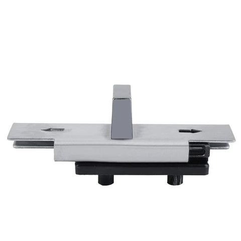 Zinc alloy door lock bolt with privacy indicator, silver metal finish, single hardware piece