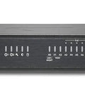 Top Shelf Next Gen Firewall With Built In Power Over Ethernet Delivery Plus Three Year Eight By Five Onsite Support Bundle front view with ports.