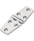 Rock Solid Heavy Duty Cast Door Strap Hinges Six Holes Mirror Polish Finish Zero Drag Smooth Swing Weatherproof Residential Hardware, 107x38mm.