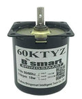 60KTYZ 15 RPM AC Motor with Built-In Gearbox and Claw Pole Permanent Magnet Design for Slow Speed Tasks, Front View