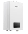 Heavy Duty Liquid Propane Tankless Water Heater Brings The Heat With Eight Point Four Five Gallons Per Minute On Tap, white compact design.