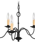 Heritage Five Light Black Chandelier With Traditional Design In Solid Steel Construction Ideal For Dining Room Or Hallway