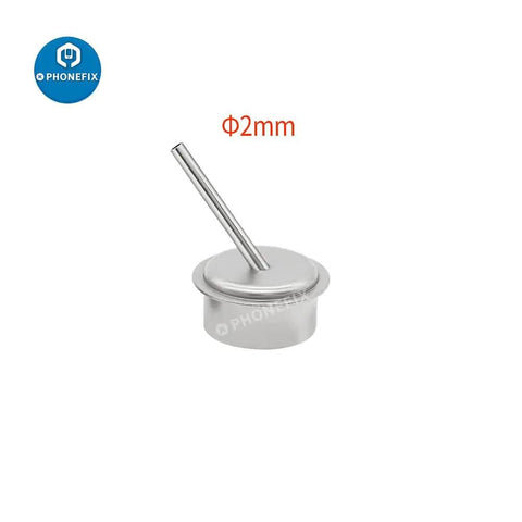 2mm nozzle from Nine Piece Hot Air Gun Nozzle Set for 861DW Rework Station, 2mm size PCB soldering accessory, durable metal