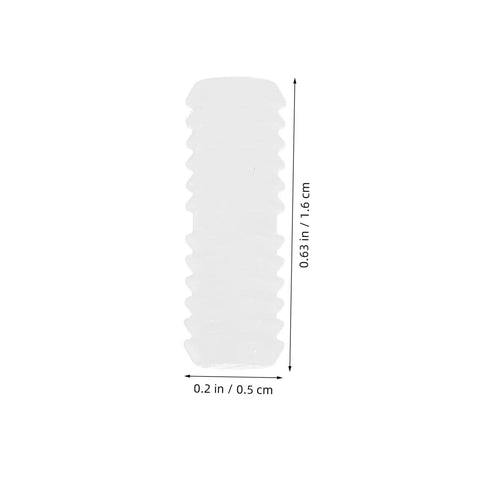 Hella Sturdy Slick Furniture Connector Kit 100 Piece Hidden Fasteners For Dead Simple Cabinet And Shelf Assembly Heavy Duty wood connector measuring 0.63 in by 0.2 in.