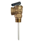 Temperature And Pressure Relief Valve Three Quarter Inch 175 Psi For Water Heaters And Boilers, Heavy Duty Pro Grade Plumbing Safety Valve With Easy Install, Durable Protection Against Overheating And Overpressure brass valve with test lever and discharge tube