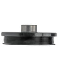 Side view of Beefed Up Chevy Traverse Harmonic Balancer Replacement 2009 To 2023 Black Serpentine Drive Belt Type With Keyway