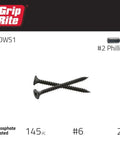 Heavy Duty Six By Two Inch Phillips Bugle Head Drywall Screws featuring fine threads and protective phosphate coating.