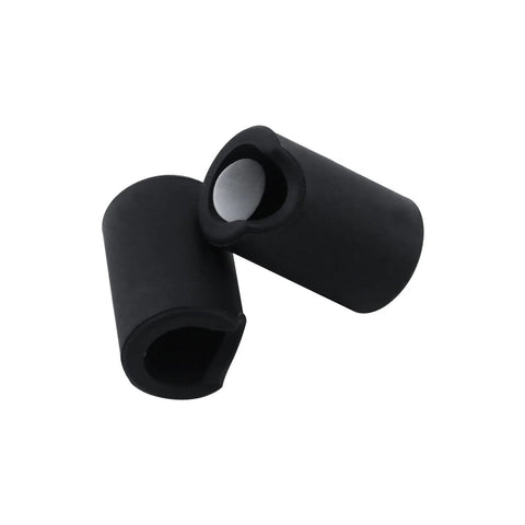 12 Pack Round Silicone Cabinet and Door Handle Protectors Black Food Grade Durable Covers with Strong Double Sided Adhesive Prevent Scratches