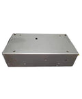 Heavy Duty Industrial Power Supply Featuring Model Pfc375-4200S124, silver metal casing for durable and steady performance.