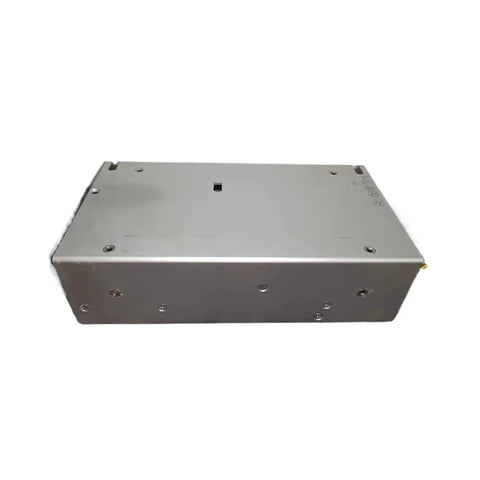 Heavy Duty Industrial Power Supply Featuring Model Pfc375-4200S124, silver metal casing for durable and steady performance.