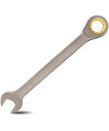 One And One Eighth Inch SAE Open End Ratcheting Wrench Built Tough With Industrial Grade Gear Spanner Chrome Vanadium Grey Nickel Plated