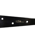 Heavy Duty T Hinge T Strap Gate Barn Fence Door Rustproof Black Metal Hinges With Counterbore M4 Screws 4 Pack 6 Inch side view of hinge
