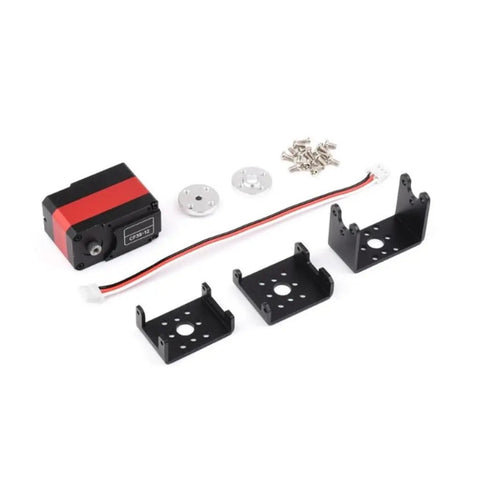 High Output 35Kg Cm Digital Servo Motor Featuring Built In Magnetic Encoder For Flawless 360 Degree Continuous Rotation components and mounting hardware.