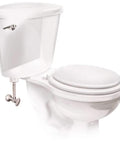 Toilet with Click Seal Braided Stainless Steel Toilet Connector No Fuss Easy Install Leak Free Three Eighths Inch Compression