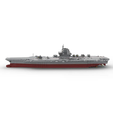 Badass 10009 Piece Military Aircraft Carrier Building Blocks Set 1 200 Scale Chinese Navy CV18 Warship Brick Model side view