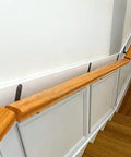 Heavy Hitter Wall Mounted Stair Railing Set With Rock Solid Non Slip Banister Design And Smooth Grip For Top Tier Indoor Outdoor Safety On Balconies Stairs And Porches, wood handrail view on indoor stairs.