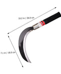 Lightweight Manganese Steel Tree Cutter For Weeding And Harvesting Super Handy Garden Tool with measurements displayed